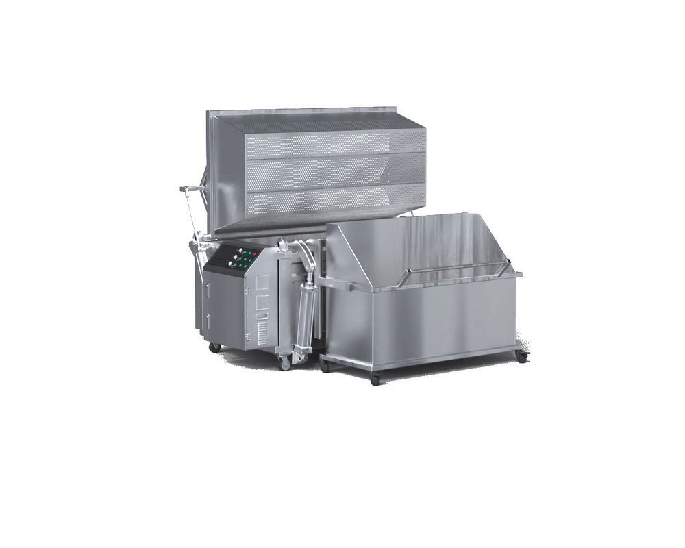 Automatische gasvrietmachine met automatisch laden en lossen voor kip, pindakaas